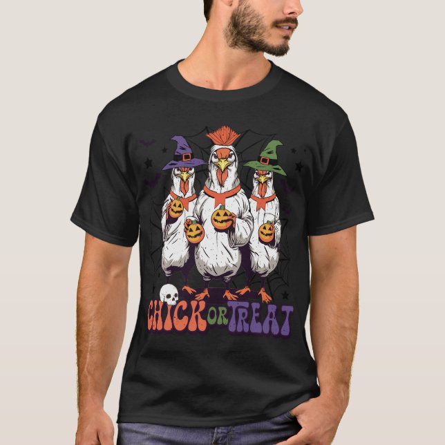 Chick or Treat Design Art T-Shirt (Front)