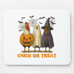 Chick Or Treat Funny Chicken Halloween Costume Chi Mouse Pad