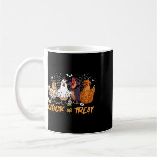 Chick Or Treat Funny Chicken Pumpkin Ghost Spooky  Coffee Mug