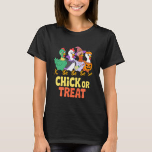 Chick or Treat Funny Halloween Chicken Costume T-Shirt