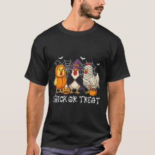 Chick Or Treat Funny Halloween Pumpkin Ghost Spook T-Shirt
