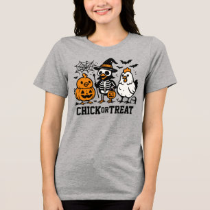 Chick or Treat funny HalloweenT-Shirt Tri-Blend Shirt
