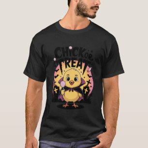 Chick or Treat Spooky Vampire Funny Halloween Kids T-Shirt