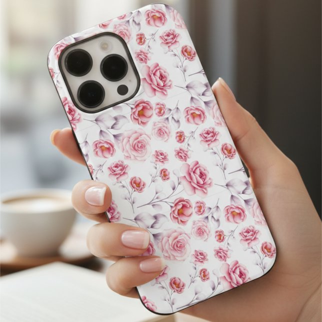 chick pink Flowers classy Stylish Case-Mate iPhone Case (Creator Uploaded)