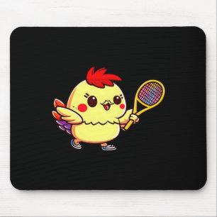 Chick Playing Tennis Tennis Easter Mouse Pad