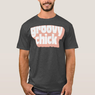 Chick Retro Style Faded Typography Design T-Shirt