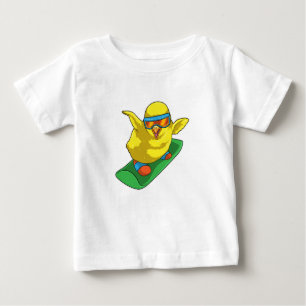 Chick Snowboarder Snowboard Baby T-Shirt