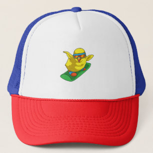 Chick Snowboarder Snowboard Trucker Hat