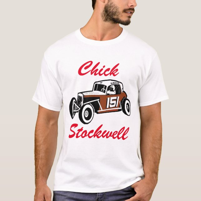 Chick Stockwell Old Time Race Car Racearena T-Shirt (Front)