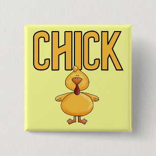 Chick T-shirts and Gifts 15 Cm Square Badge
