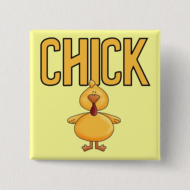 Chick T-shirts and Gifts 15 Cm Square Badge (Front)