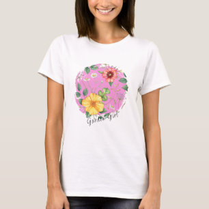 Chick, Vintage Drawing Wildflowers / Garden Girl T-Shirt