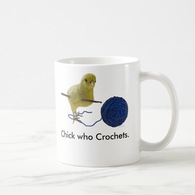 Chick who Crochets Coffee Mug (Right)