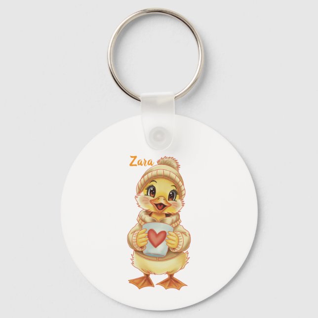 Chick with a heart key ring (Front)