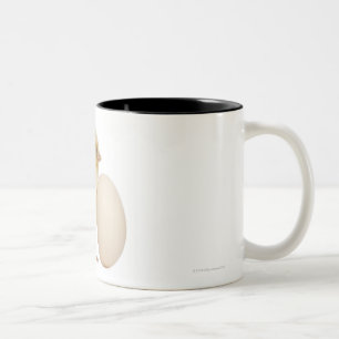Chick with egg (2 days old) Two-Tone coffee mug