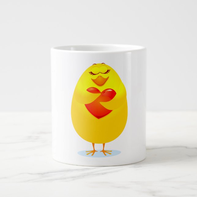 Chick with heart, jumbo mug (Front)