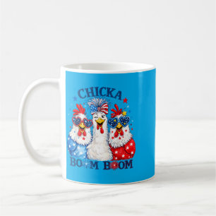 Chicka Boom Boom 4th Of July Patriotic Chicken Coffee Mug