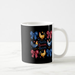 Chicka Boom Boom Funny American Flag Chicken Graph Coffee Mug