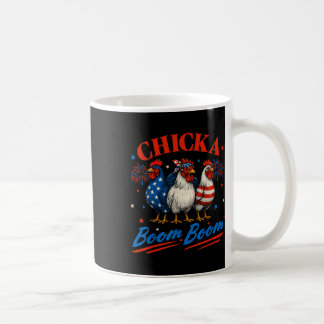 Chicka Boom Boom Funny Patriotic Chicken 4th Of Ju Coffee Mug