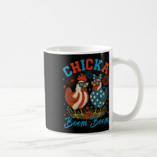 Chicka Boom Boom Funny Patriotic Chicken 4th Of Ju Coffee Mug