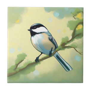Chickadee Bird Nature Ceramic Tile