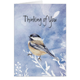 Chickadee Bird Winter First Christmas Alone