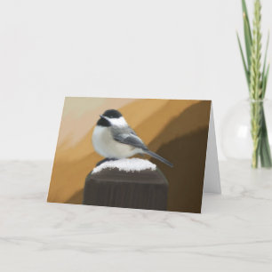 Chickadee Birthday Card (Large Print)