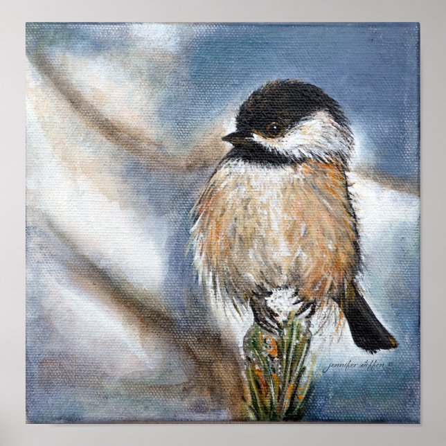  Chickadee Black Capped Art Print (Front)