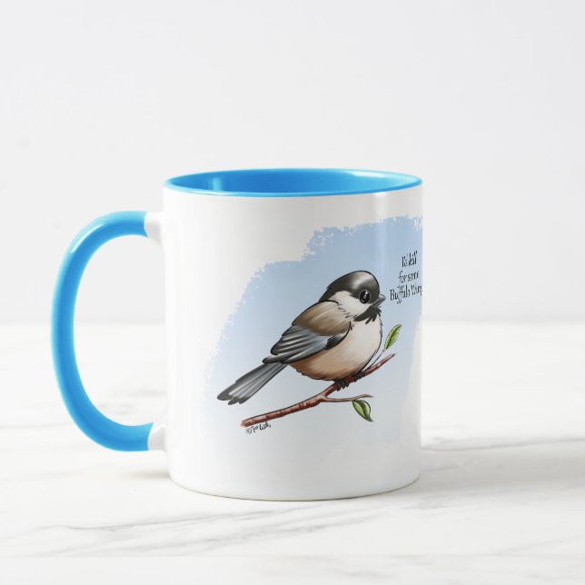 CHICKADEE BUFFALO WINGS by Jeff Willis Art Mug (Left)