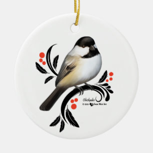 Chickadee Ceramic Ornament