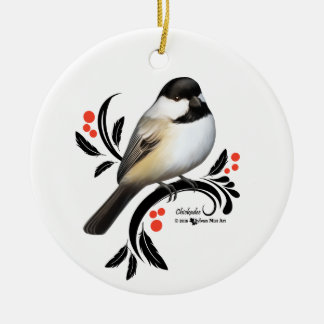 Chickadee Ceramic Ornament