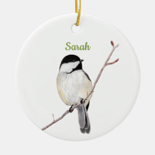 Chickadee Ceramic Ornament
