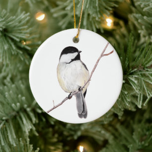 Chickadee Ceramic Ornament