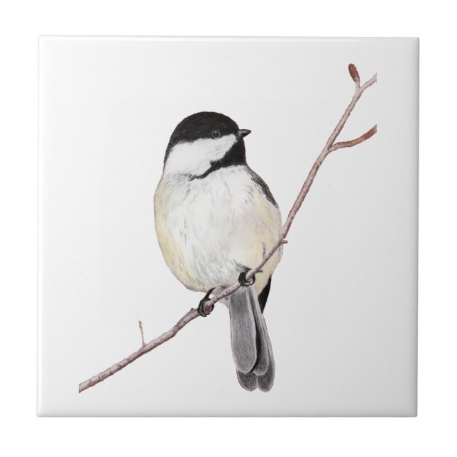Chickadee Ceramic Tile (Front)