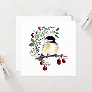Chickadee Cute Bird Watercolor