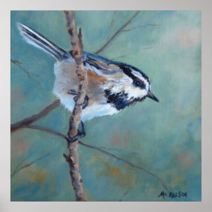 Chickadee Fine Art Bird Print