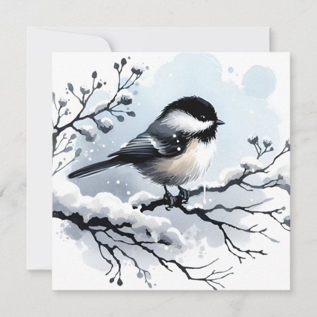 Chickadee Greeting Card (Front)