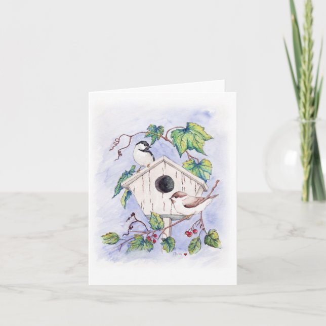 Chickadee Greeting Card (Blank Inside) (Front)