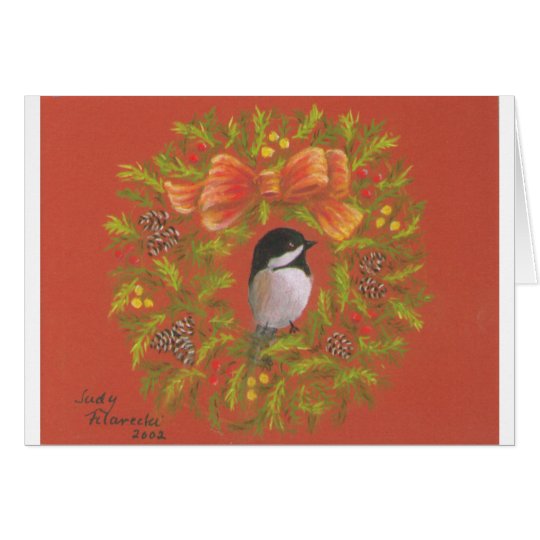 Chickadee Holiday Greeting Card