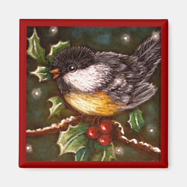 CHICKADEE HOLIDAY Magnet (Front)
