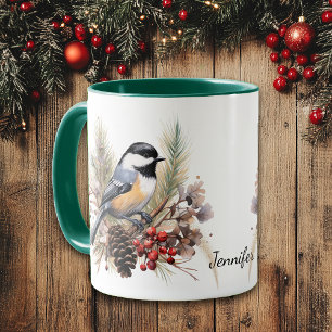 Chickadee in Winter Mug