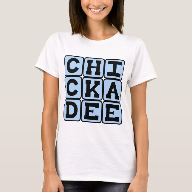 Chickadee, North American Bird T-Shirt (Front)