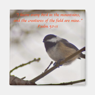 Chickadee on a Twig Magnet