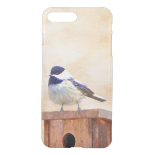 Chickadee on Birdhouse Painting Original Bird Art iPhone 8 Plus/7 Plus Case
