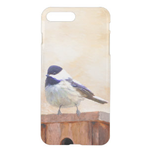 Chickadee on Birdhouse Painting Original Bird Art iPhone 8 Plus/7 Plus Case