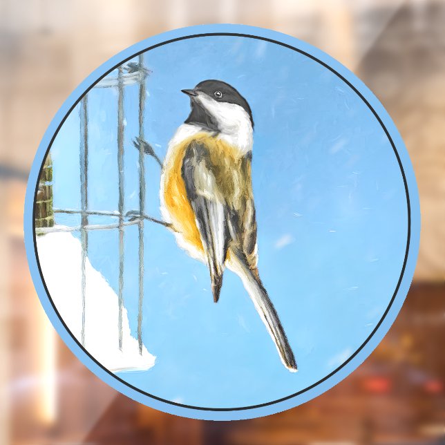 Chickadee on Feeder - Original Wild Bird Art (Sheet 2)