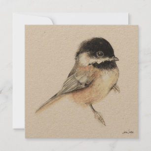Chickadee Painting Watercolor Card