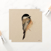 Chickadee Painting Watercolor