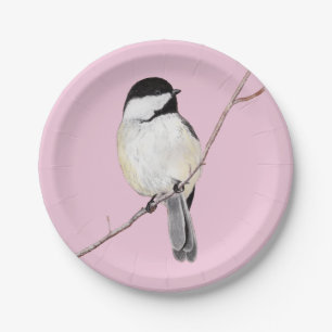 Chickadee Paper Plate