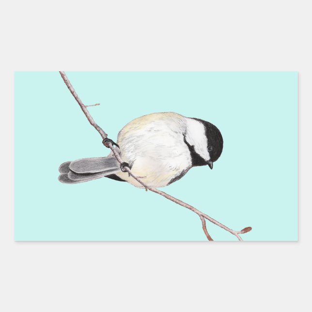 Chickadee Rectangular Sticker (Front)